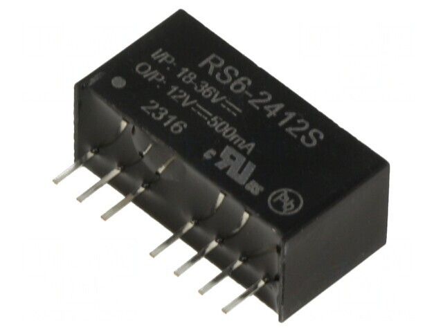 Convertor DC/DC 6W 18-36V la 12V 500mA SIP8