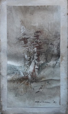 Peisaj de iarna - semnat M.Mateescu &amp;#039;86 foto