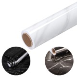 Folie Autoadeziva Marmura 45x1000cm, PVC, 3 Modele: Alba, Neagra, Piatra Neagra, Decor Blat Bucatarie, Pereti, Rafturi