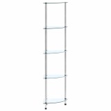 Cumpara ieftin Raft cu 5 niveluri transparent, 30x30x130 cm, sticla securizata