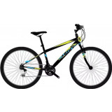 Bicicleta MTB UMIT Explorer Man, culoare negru/lime, roata 24&quot;, cadru din otel PB Cod:42433000001