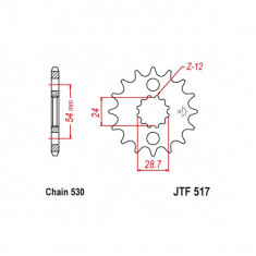 MBS Pinion fata Z16 530 JT, Cod Produs: JTF51716