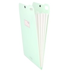 Organizator documente vertical Strigo, format A4, PP, 5 separatoare, capsa, culoare menta