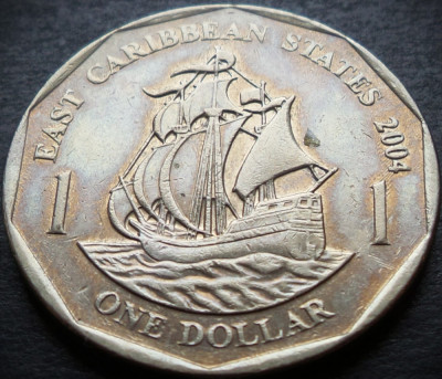 Moneda exotica 1 DOLAR - INSULELE CARAIBE de EST, anul 2004 * Cod 3472 B foto