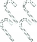 Set de 4 cadre pentru coroane de Craciun Sumind, metal, verde, 30 cm