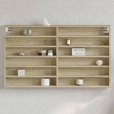 vidaXL Dulap cu vitrină, stejar sonoma, 100x8,5x58 cm, lemn prelucrat