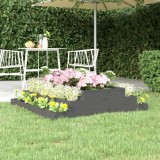 Jardiniera Gossi Gri, 110x110x27 cm, Lemn Masiv Pin, Design Trepte, Ghiveci Gradina, Exterior Interior