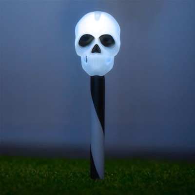 Felinar Solar de Grădină, Halloween, Set 2 Bucăți, Craniu și Dovleac, Multicolor, 35.5cm foto