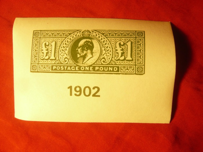 Vigneta Filatelica 1 Lira verde cu Edward VII