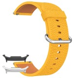 Curea piele, compatibila Samsung Galaxy Watch8 40mm, 18cm, Galben