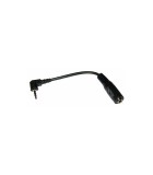 Cablu adaptor Jack 2.5 mm 90 grade la 3.5 mm mama pe fir 5cm negru ZLA0580
