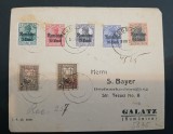 ROMANIA,1918,MVIR, plic circulat,ocupatia--stampilate
