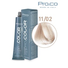 Vopsea de par profesionala PRO.COLOR 100 ml - Pro.Co - 11/02 BLOND SUPER DESCHIS PERLAT
