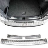 Set de 2 protectii bara spate si interior portbagaj crom premium pentru Skoda Karoq din 2017