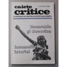 CAIETE CRITICE , REVISTA LUNARA DE CRITICA LITERARA SI INFORMATIE STIINTIFICA , NR. 1 - 3 / 1994