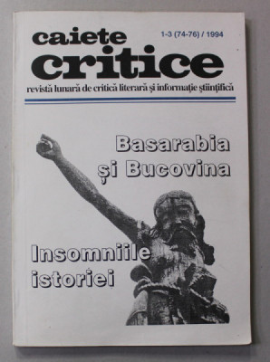 CAIETE CRITICE , REVISTA LUNARA DE CRITICA LITERARA SI INFORMATIE STIINTIFICA , NR. 1 - 3 / 1994 foto