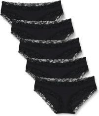 Lenjerie intima pentru femei din bumbac Iris Lilly, pachet de 5, Marimea M - OUTLET