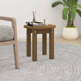 vidaXL Măsuță de cafea, maro miere, &Oslash; 35x35 cm, lemn masiv de pin