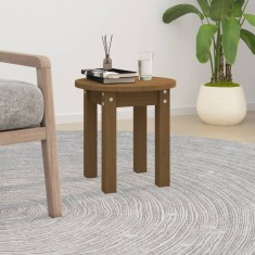 vidaXL Măsuță de cafea, maro miere, &Oslash; 35x35 cm, lemn masiv de pin 822340
