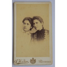 CDV Atelier Romania Bucuresti Bucuresci Bucarest Gustav A. Waber - Surori cca.1900