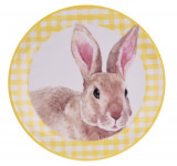 Cumpara ieftin Platou pentru servire Bunny, &Oslash;24 cm, dolomit, galben