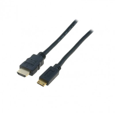 Cablu HDMI tata, mini HDMI tata, 2m, negru, ASSMANN, AK-330106-020-S, T199488 foto