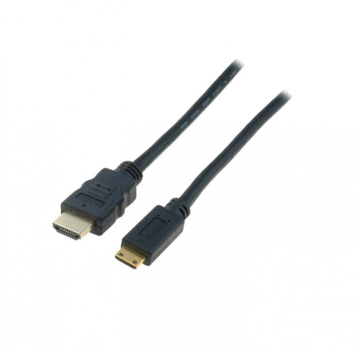 Cablu HDMI tata, mini HDMI tata, 2m, negru, ASSMANN, AK-330106-020-S, T199488