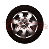 Set 4 Capace Roti Opel R16 Argintii - Plastic Flexibil, Compatibile Jante Tabla