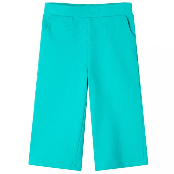 Pantaloni pentru copii cu picioare largi, verde mentă, 116