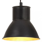 VidaXL Lampă suspendată, negru, rotund, 17 cm, 25 W, E27
