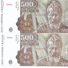 Romania 500 lei 1991 Ianuarie/Aprilie - C. Brancusi, 279483/031183, P-98 UNC !!!