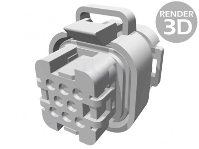 Conector AMPSEAL Automotive Mamă 8 Pini Negru foto