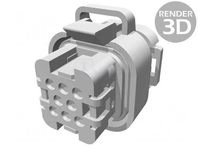Conector AMPSEAL Automotive Mamă 8 Pini Negru