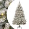 Brad de Craciun artificial Verde si alb 300 cm PVC si Metal