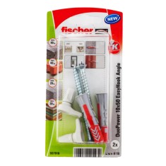 Set 2 buc diblu nylon EasyHook fischer 10x50, cu carlig unghiular, DuoPower