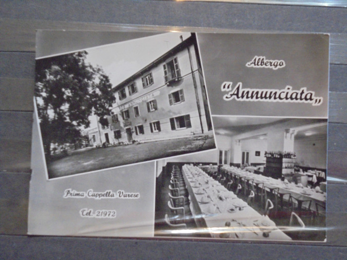 ILUSTRATA RECLAMA HOTEL &quot;ANNUNCIATA &quot; ALBERGO - PRRIMA CAPPELLA VARESE - ITALIA