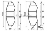 Set placute frana,frana disc CHEVROLET LACETTI (J200) (2003 - 2016) BOSCH 0 986 494 343