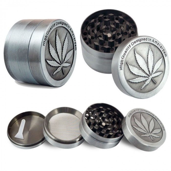 Grinder pentru maruntit tutun, otel inoxidabil, dimensiune: 30 mm, 3 straturi