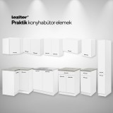 Dulap superior de bucatarie Leziter Praktik 30, 1 usa, alb