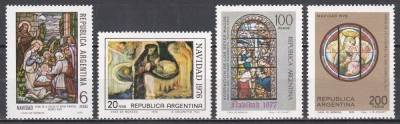 Argentina 1975,1976,1977,1978 - Crăciun, 4 Serii, MNH foto