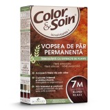 Vopsea de par fara amoniac, fara silicon, blond acaju, 7M, Color &amp; Soin