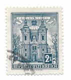 Austria - Monumente arhitectonice din Austria, 1958 - obliterat, Arhitectura, Stampilat