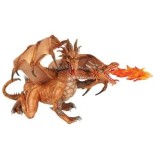 Figurina Papo Personaje medievale fantastice - Dragon cu 2 capete, auriu
