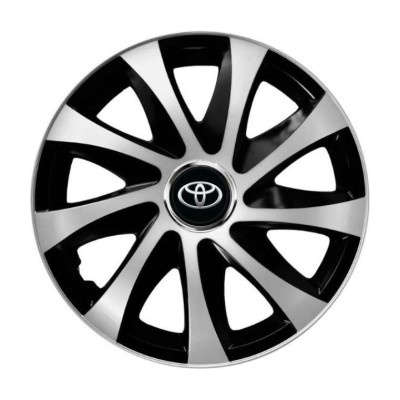 Set 4 capace roti Drift exrta silver&amp;amp;black R16 Compatibil Cu Toyota foto
