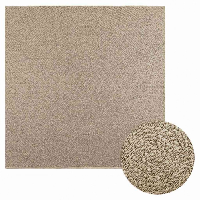 vidaXL Covor ZIZUR aspect iută, 200x200cm, pentru interior și exterior 4010410