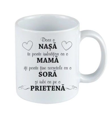 Cana alba personalizata pentru nasa, INOVATIX&amp;reg;. 330ml foto