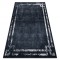 ANDRE 1486 covor lavabil Cadru vintage anti-alunecare - negru si alb, 80x150 cm