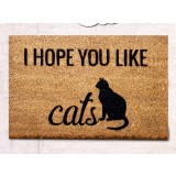 Covoras Intrare You Like Cats, 40x60 cm, din Fibre de Cocos