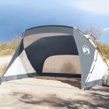 Cort Plaja vidaXL, Gri, 274x178cm, Tafta 185T, Sac Nisip, Portabil, Usor de Montat