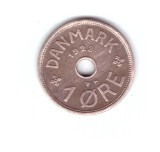 Moneda Danemarca 1 ore 1928, stare foarte buna, curata